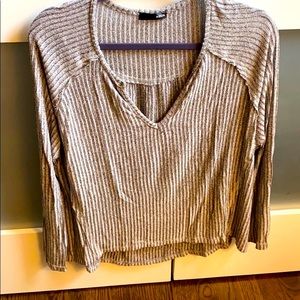 Aqua light mesh Dolman sleeve top. Size medium